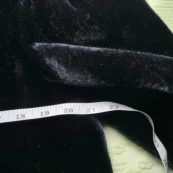 Vintage Womens Coat 13-14 Glenoit Intrigue Black Faux Fur Union Made in USA. - Picture 12 of 14